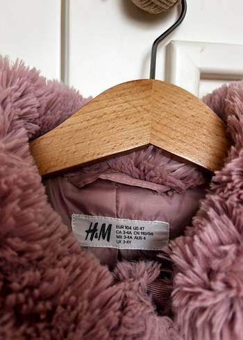 Kürk Detaylı pembe Kız Çocuk Kaban - Görsel 5