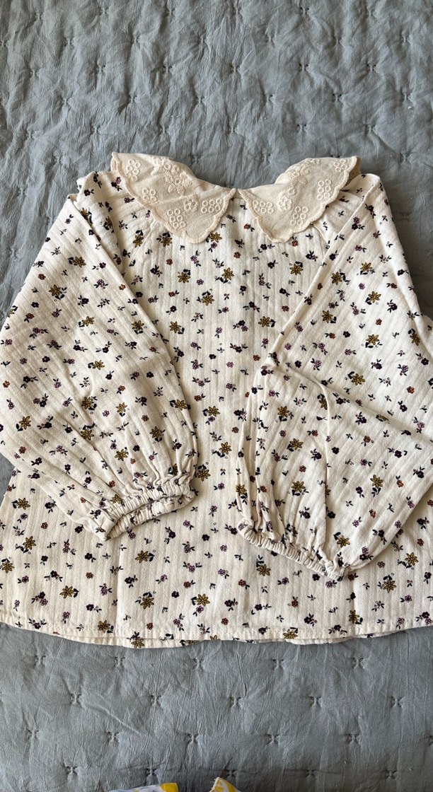 Dantel bebe Yakalı Nakışlı Kız Bluzu - Görsel 2