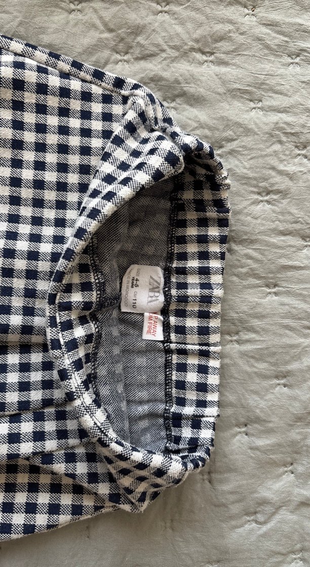 Lacivert Kareli Pilili Midi şort Etek - Görsel 4