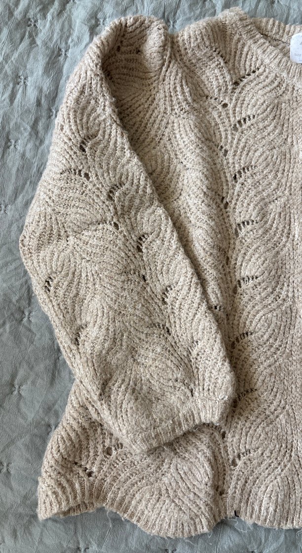 Bej Örgü çoçuk Hırka Uzun Kollu - Görsel 3