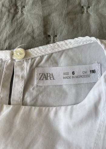 Beyaz poplin kumaş yuvarlak Yaka Bluz - Görsel 4