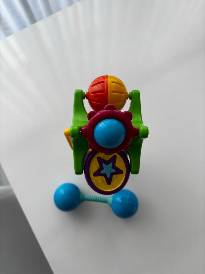 Eğlenceli tekerlek,Renkli Diş Kaşıyıcı ve Çıngırak Seti - Görsel 2