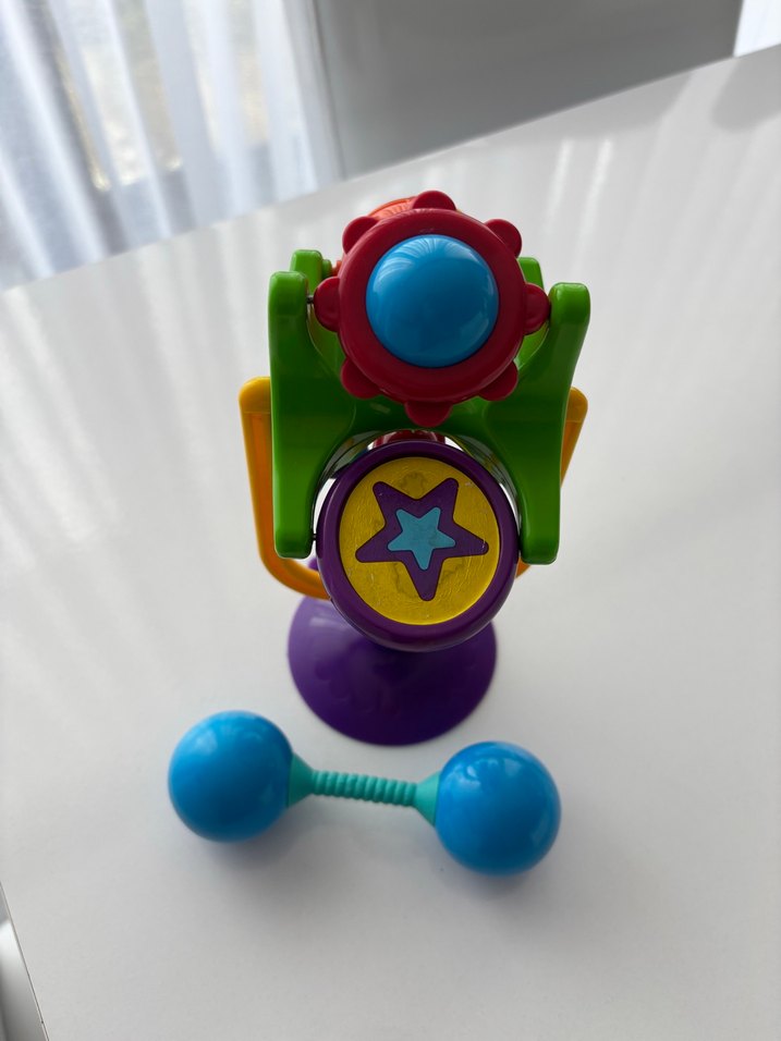 Eğlenceli tekerlek,Renkli Diş Kaşıyıcı ve Çıngırak Seti - Görsel 3