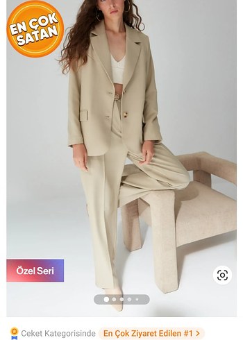 Trendyol & Milla Bej Kadın Blazer