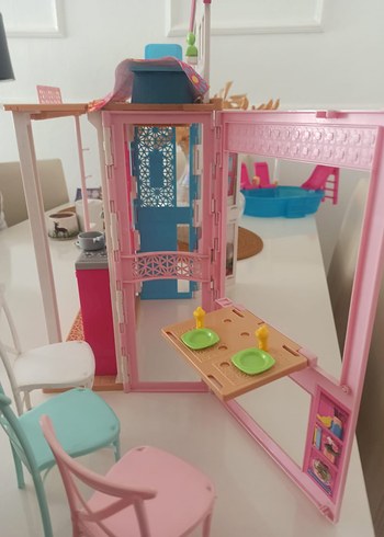 Beden Renk Katlanabilir Portatif Barbie Evi