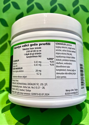 Herbalife Night Mode Safran Ekstresi Toz 180g - Görsel 2