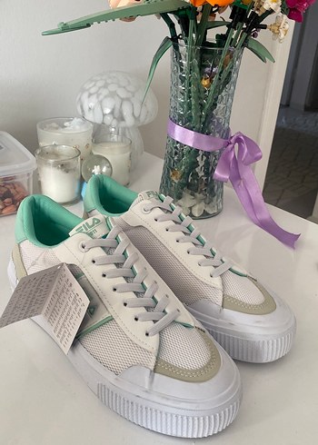 0 FILA Beyaz Pastel Platform Topuklu Kadın Spor Ayakkabı 38