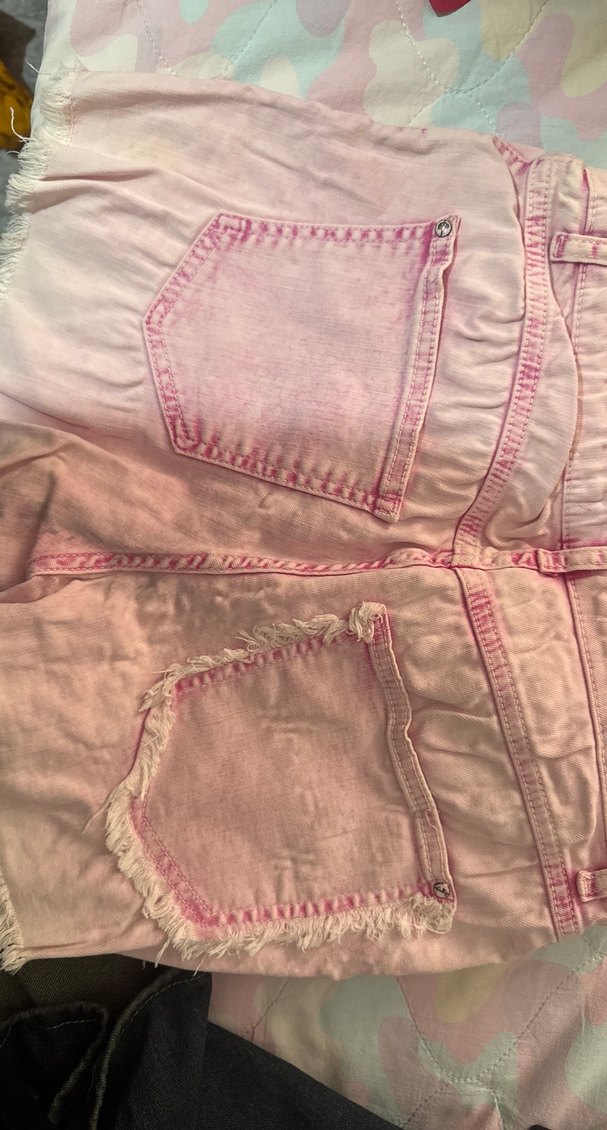 Pembe  Desenli Midi Şortu - Görsel 2