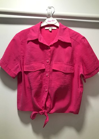 Koton kısa kollu pembe gömlek