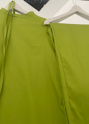 Uzun Kollu, Drapeli Yeşil Tunik takım - Görsel 2