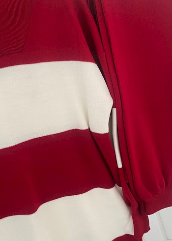 Bordo Yüksek Yakalı Rahat Kesim Triko Takım - Görsel 3