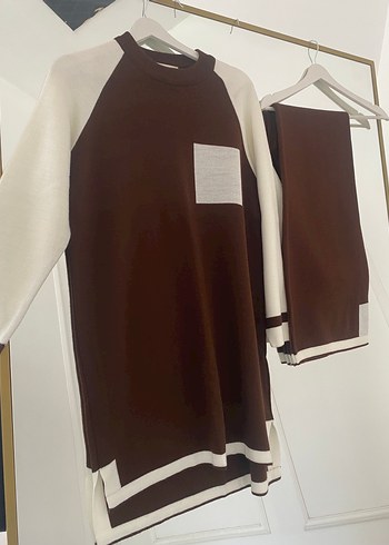 Kahverengi Triko Tunik Takım - Görsel 6