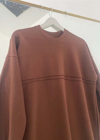 Kahverengi Uzun Kollu Salaş Kadın Tunik - Görsel 3