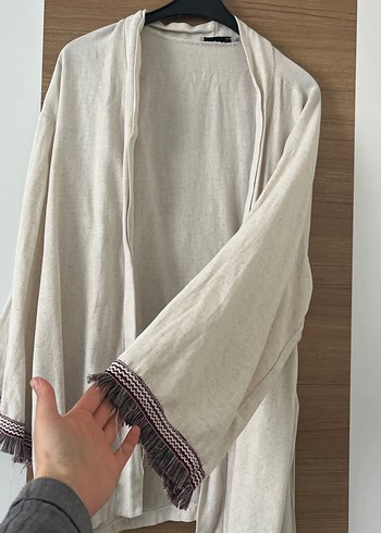 Bohem Tarzı Bej hırka - Görsel 5