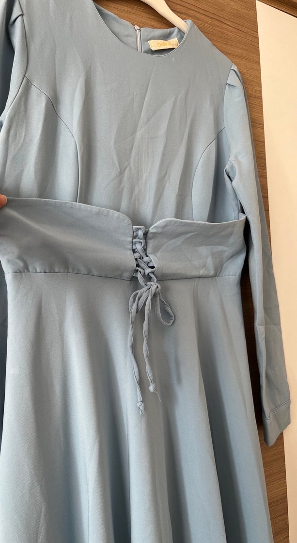 Türkuaz elbise - Görsel 2