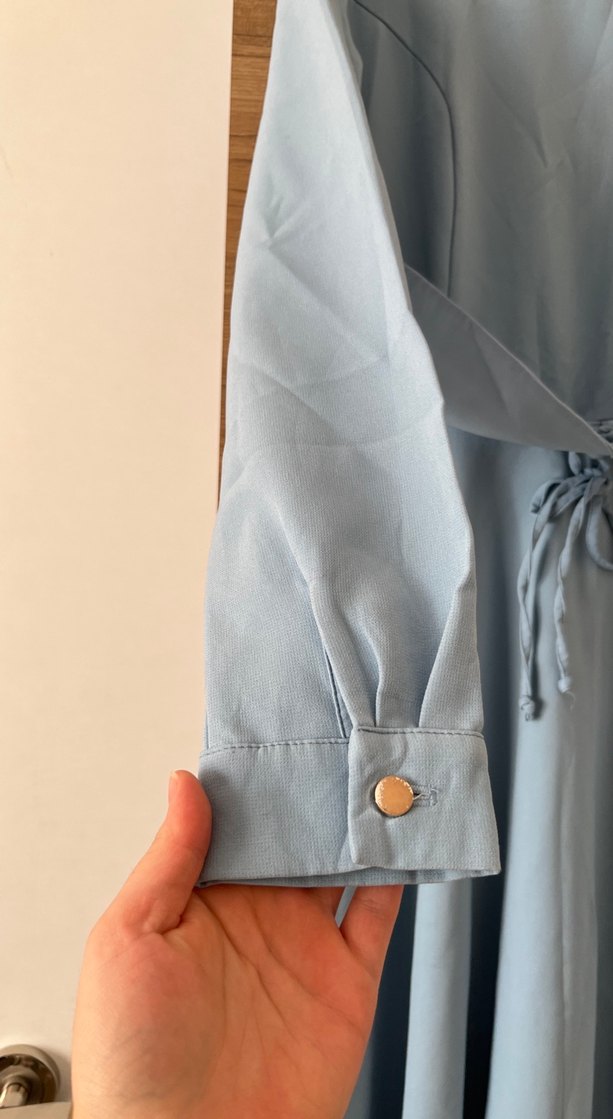 Türkuaz elbise - Görsel 4