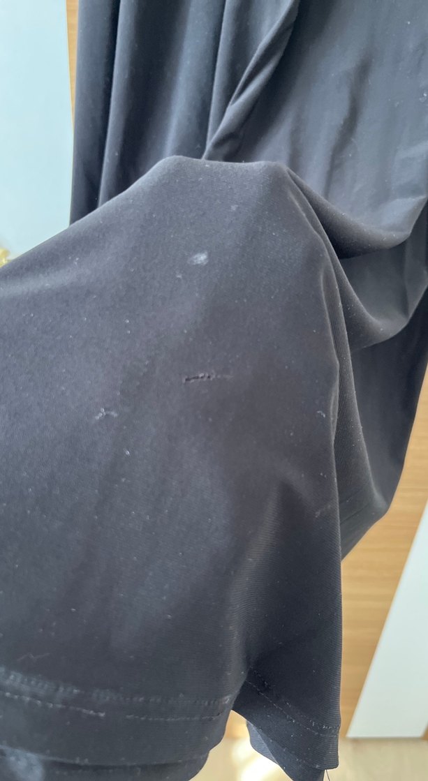 Siyah Kadın Uzun Keten Elbise - Görsel 5