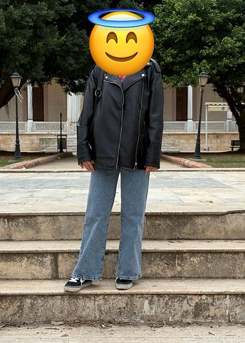 Lcw Siyah Kadın Deri Biker Ceket - Görsel 4