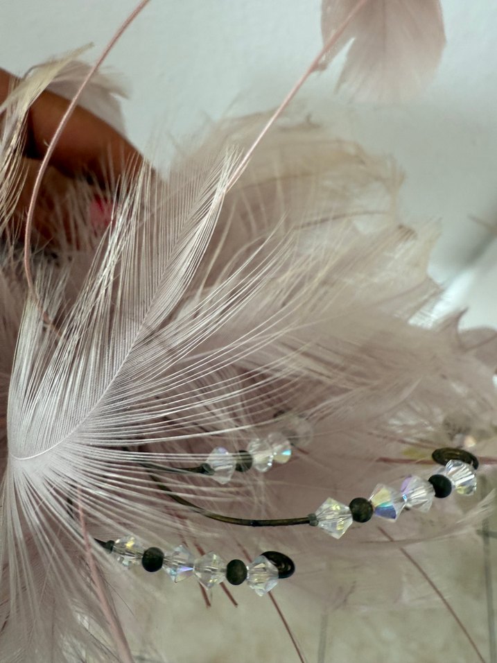 Tüylü ve Taşlı Kadın Saç tolası - Görsel 3