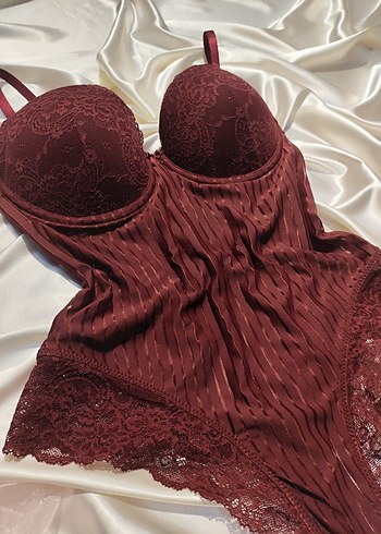 diğer Beden Bordo Bodysuit
