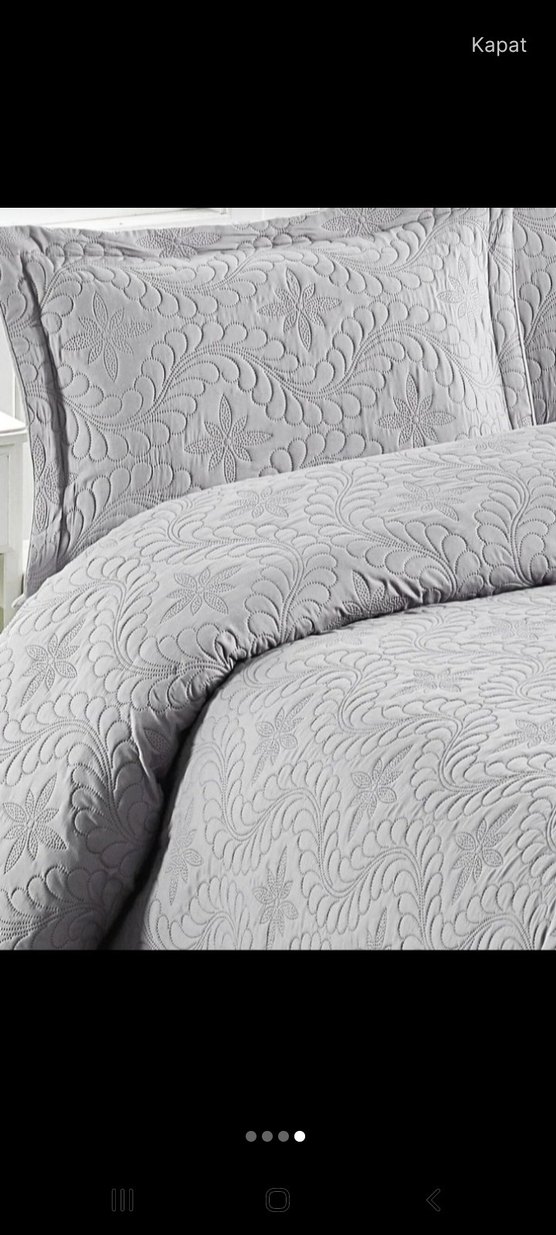 ultasonic desenli üç parça yatak örtüsü 1200 tl - Görsel 4