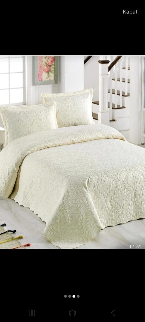 ultasonic desenli üç parça yatak örtüsü 1200 tl - Görsel 2