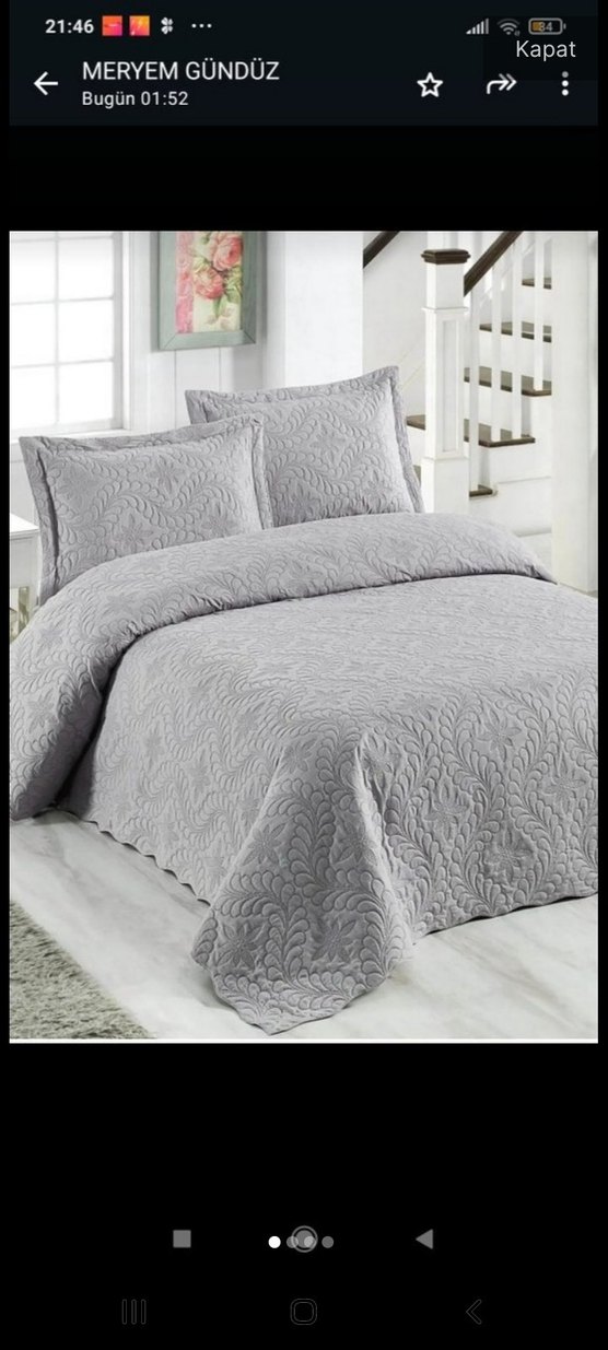 ultasonic desenli üç parça yatak örtüsü 1200 tl - Görsel 3