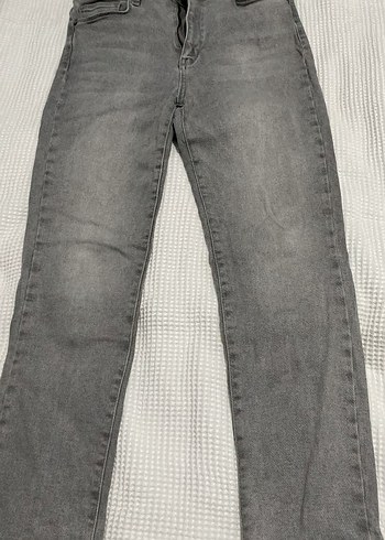 Gri Kadın Yüksel Bel Jean Pantolon - Görsel 2