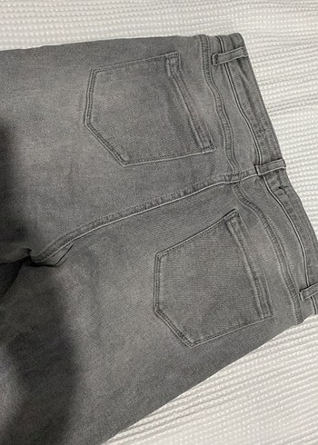 Gri Kadın Yüksel Bel Jean Pantolon - Görsel 6