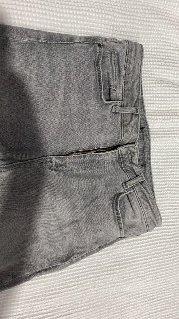 Gri Kadın Yüksel Bel Jean Pantolon - Görsel 5