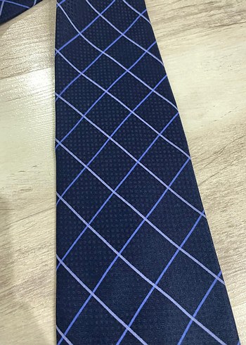 Lacivert Ekose Erkek Kravat - Görsel 2