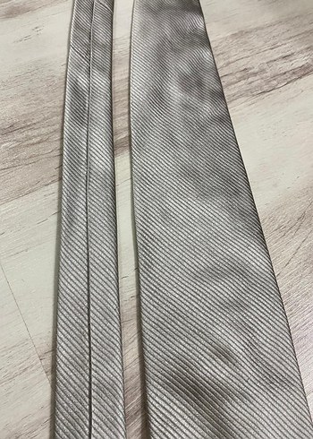 Gri Erkek Kravat - Görsel 3