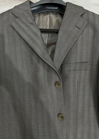 Gri Çizgili Takım Elbise(ceket-pantolon) - Görsel 2