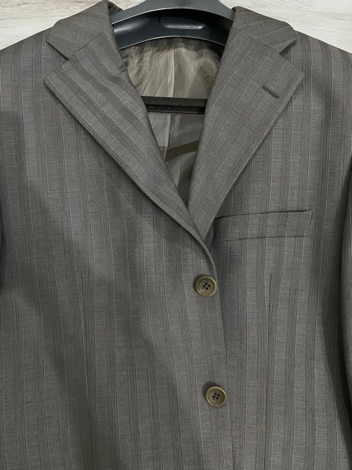 Gri Çizgili Takım Elbise(ceket-pantolon) - Görsel 2