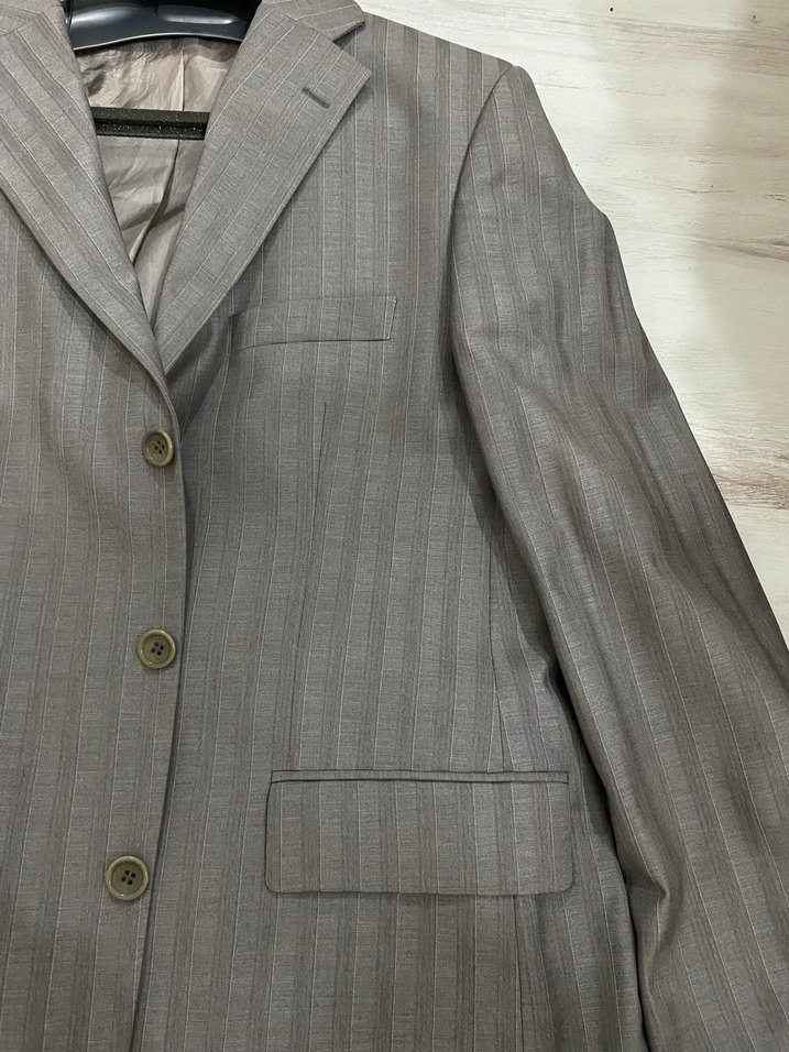 Gri Çizgili Takım Elbise(ceket-pantolon) - Görsel 4