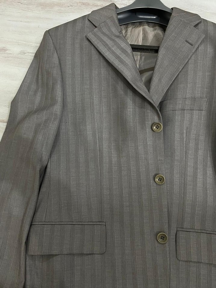 Gri Çizgili Takım Elbise(ceket-pantolon) - Görsel 3