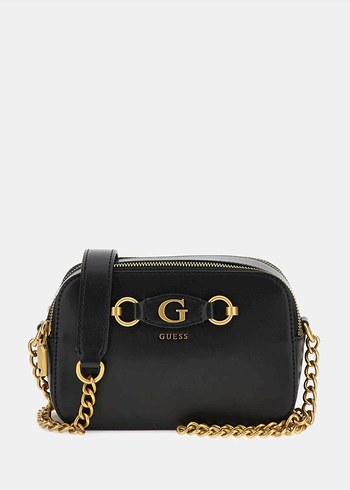 Guess Guess Siyah Deri Zincir Detaylı Kadın Çapraz Çanta