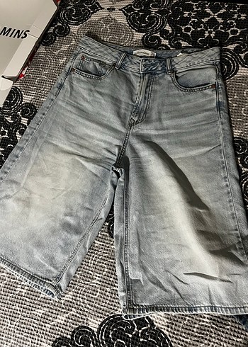 38 Beden mavi Renk Bermuda şort