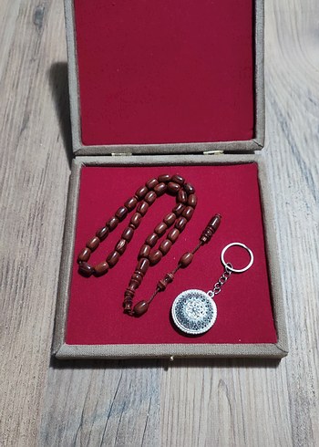 Çekoslovak Katalin Tesbih ve Telkari Anahtarlık Özel Kutulu Set