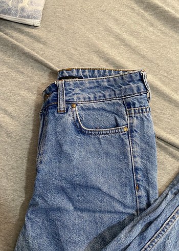 27 Beden Mavi Loose Fit Kadın Kot Pantolon