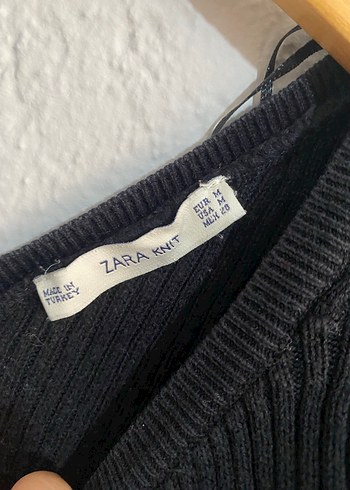 m Beden siyah Renk Siyah Kısa Kollu Crop Top Triko