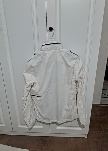 Kadın Beyaz Fermuarlı Rüzgarlık - Görsel 3