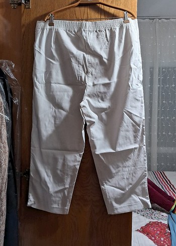 Beyaz büyük beden Pantolon - Görsel 2