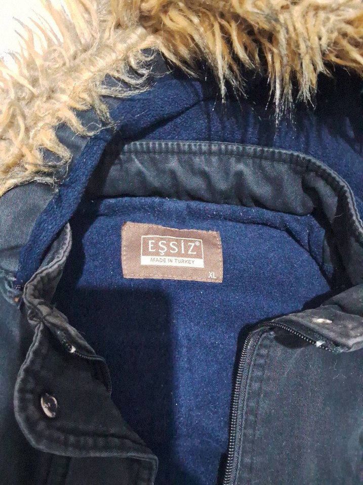 Kürklü Siyah Kadın Mont - Görsel 2