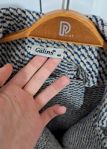 Gri Midi Kadın Düğmeli Kaban - Görsel 3