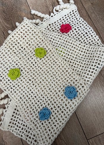 Zara Renkli Örgü Bohem Kadın Atkı