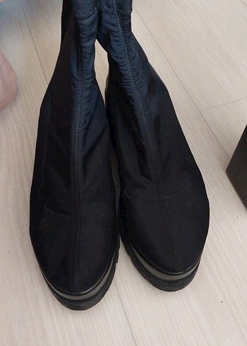 Lacivert Pilili Minimalist Kadın Bot