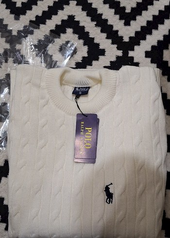 u.s polo Beyaz Örgü Triko Kazak - Görsel 2