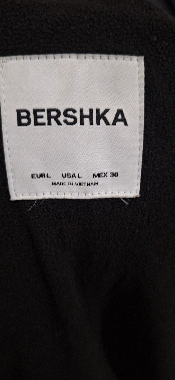 Bershka Siyah Midi Kadın Kışlık Mont - Görsel 3