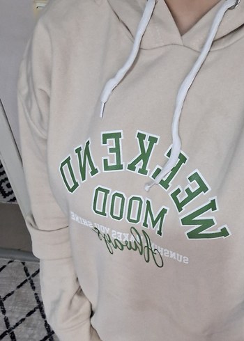 Bej Salaş Kadın Sweatshirt - Görsel 2